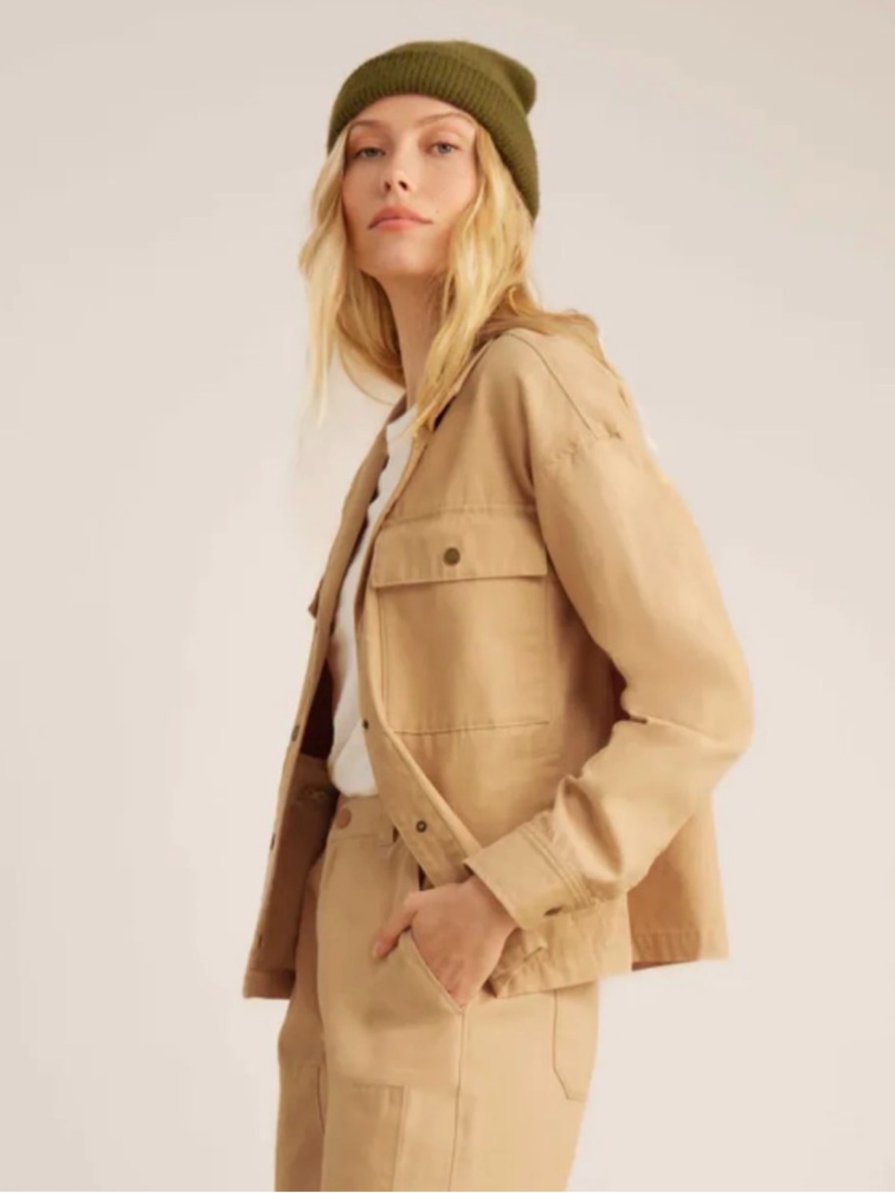 Roark Passport Caramel Oversized Boxy Jacket Women’s Size L NWT